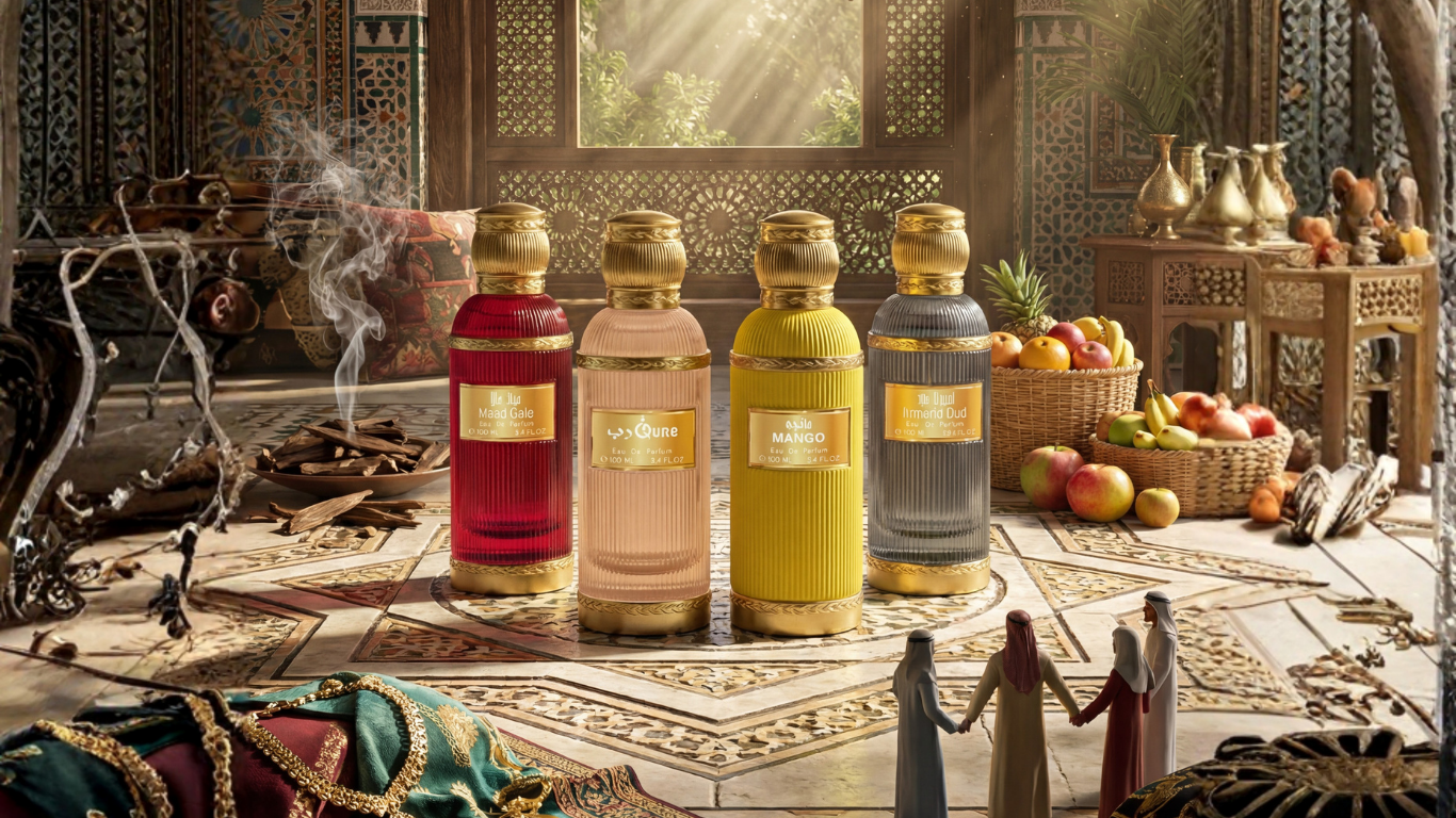 4 perfume bottle of Arabic Collection by Luttfan 