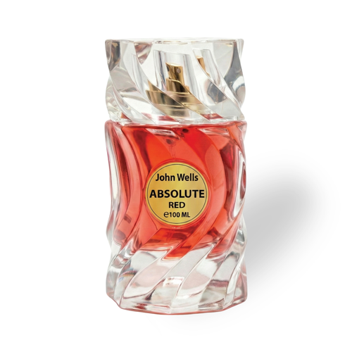 John Wells Absolute Red perfume bottle on a white background